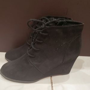 American Rag Cie Baylie Wedge Booties(black, 10.5)